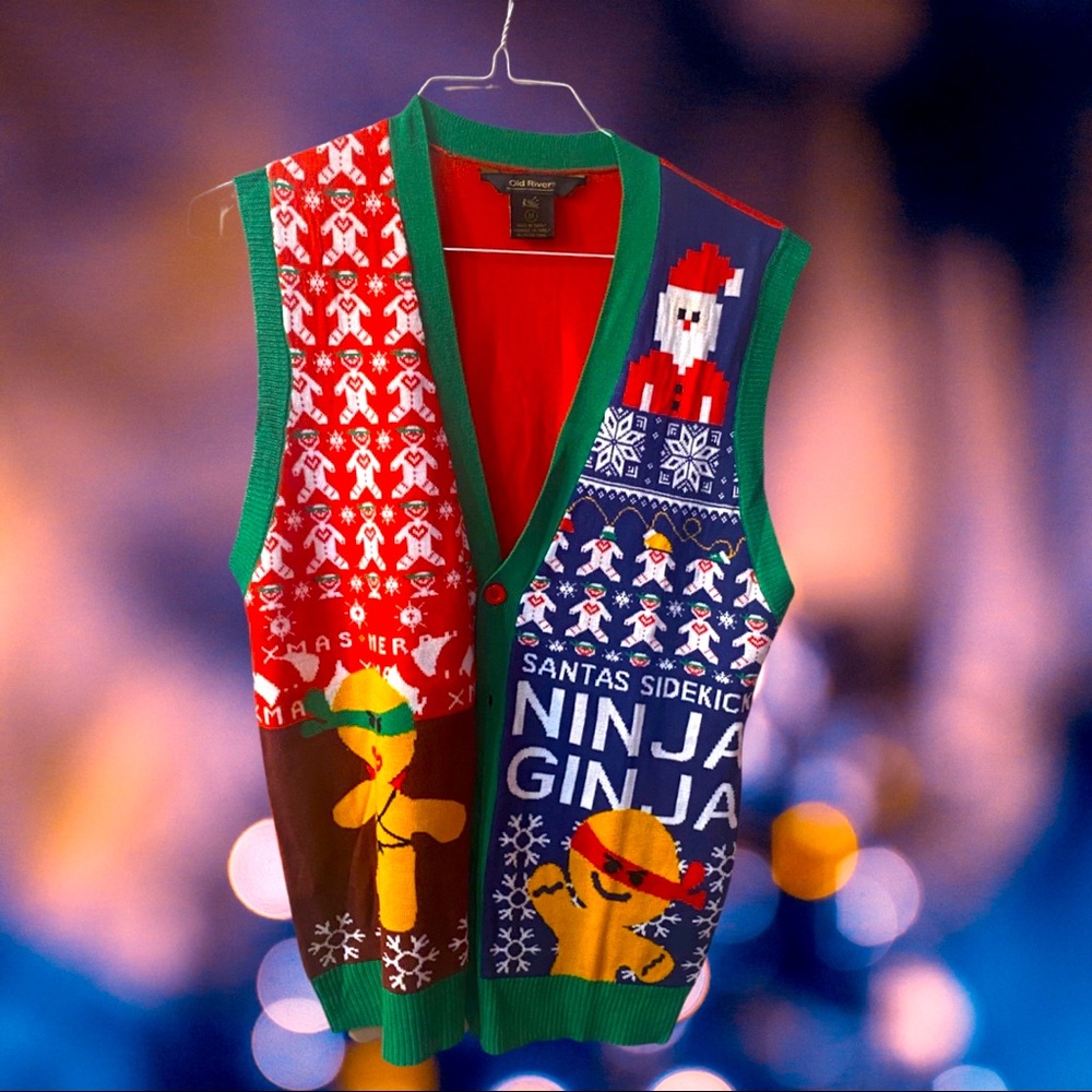 Ugly Christmas sweater vest (mens medium)